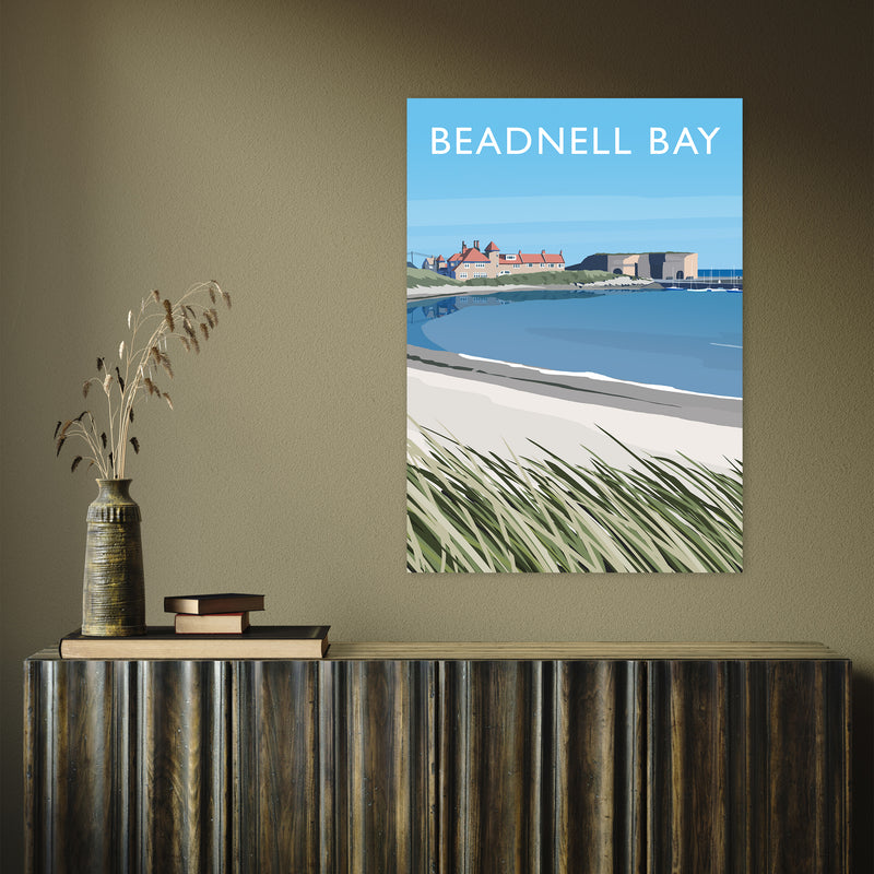 Beadnell Bay portrait by Richard O'Neill A1 Print Only