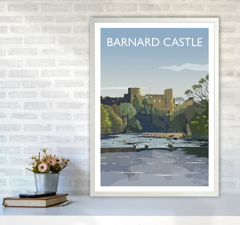 Barnard Castle 2 Portrait Art Print by Richard O'Neill A1 Oak Frame