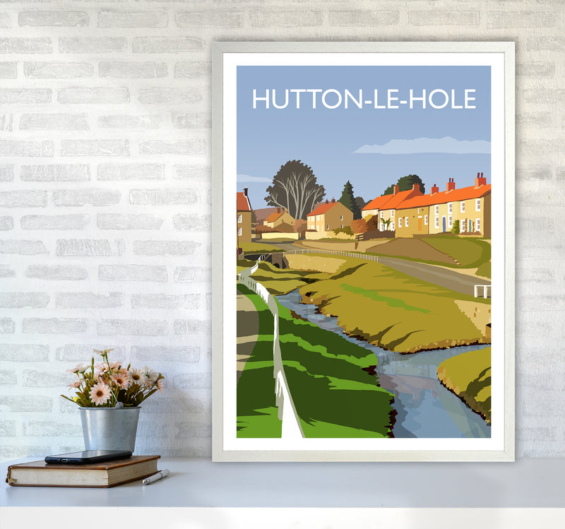 Hutton-Le-Hole Portrait Art Print by Richard O'Neill A1 Oak Frame