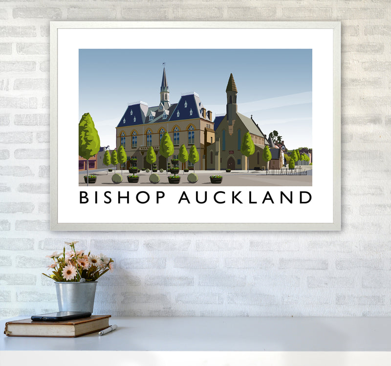 Bishop Auckland Art Print by Richard O'Neill A1 Oak Frame