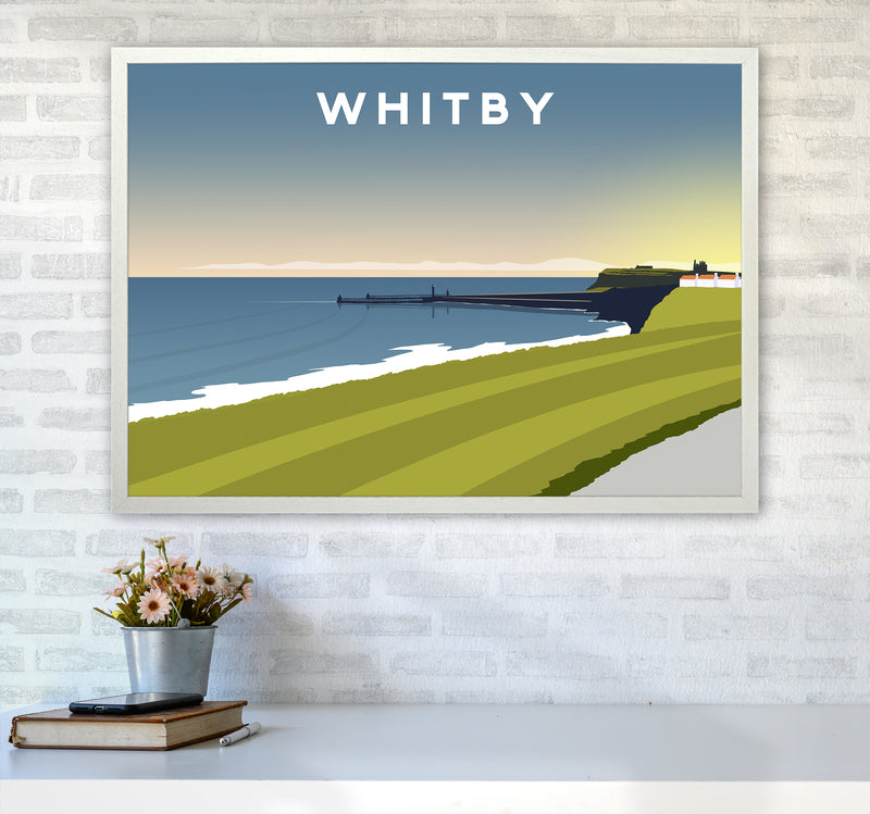 Whitby 5 Travel Art Print by Richard O'Neill A1 Oak Frame