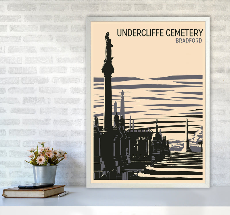 Undercliffe Cemetery portrait copy Travel Art Print by Richard O'Neill A1 Oak Frame