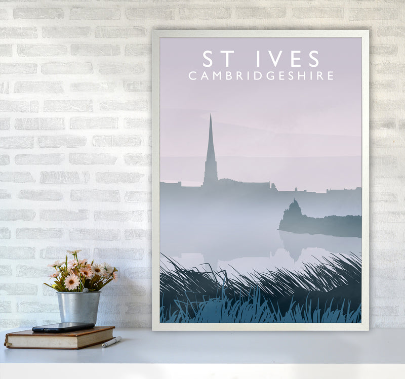 St Ives, Cambridgeshire Travel Art Print by Richard O'Neill A1 Oak Frame