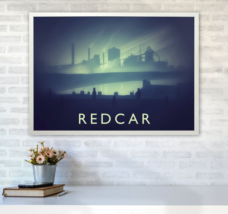 Redcar (night) Travel Art Print by Richard O'Neill A1 Oak Frame