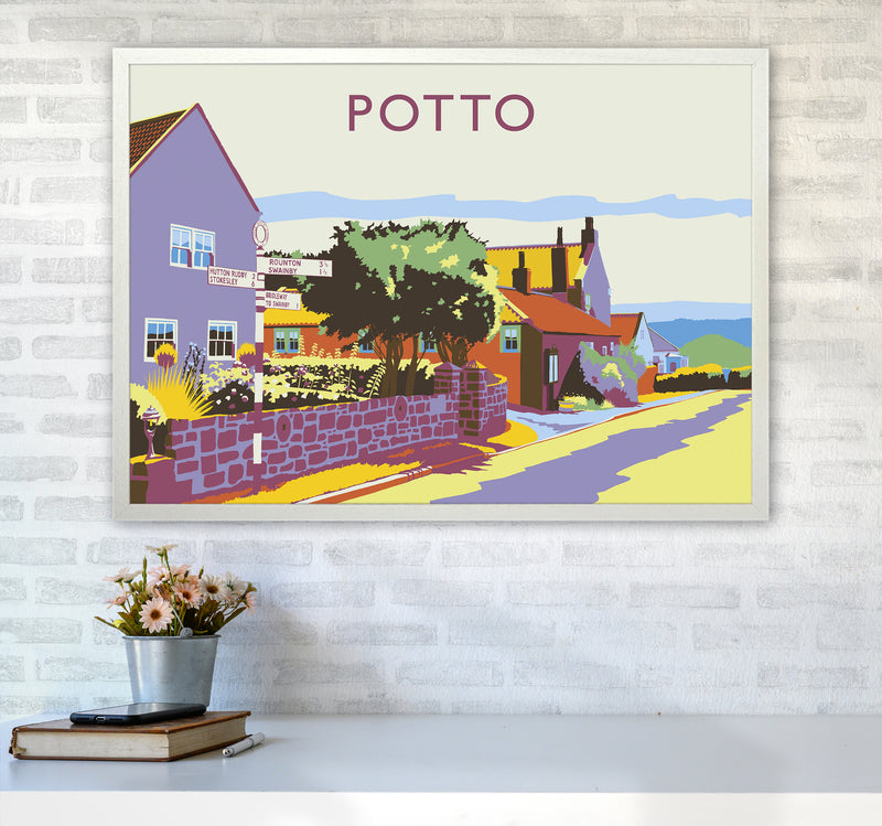 Potto Travel Art Print by Richard O'Neill A1 Oak Frame