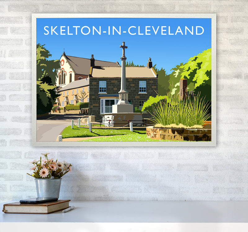 Skelton-in-Cleveland Travel Art Print by Richard O'Neill A1 Oak Frame
