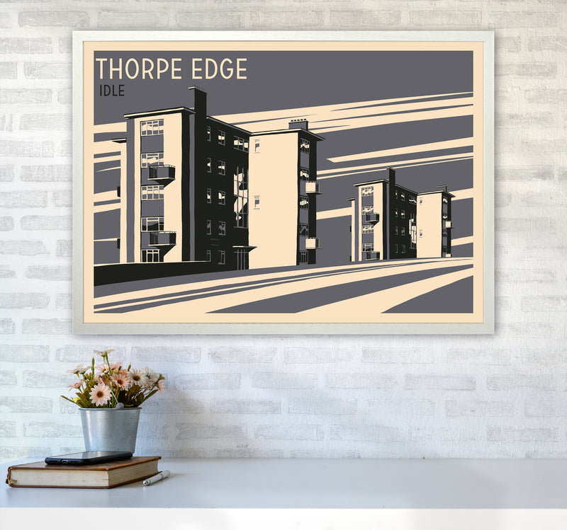Thorpe Edge, Idle Travel Art Print by Richard O'Neill A1 Oak Frame