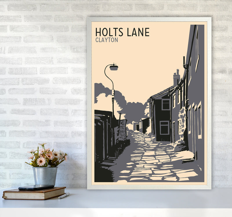 Holts Lane, Clayton Travel Art Print by Richard O'Neill A1 Oak Frame