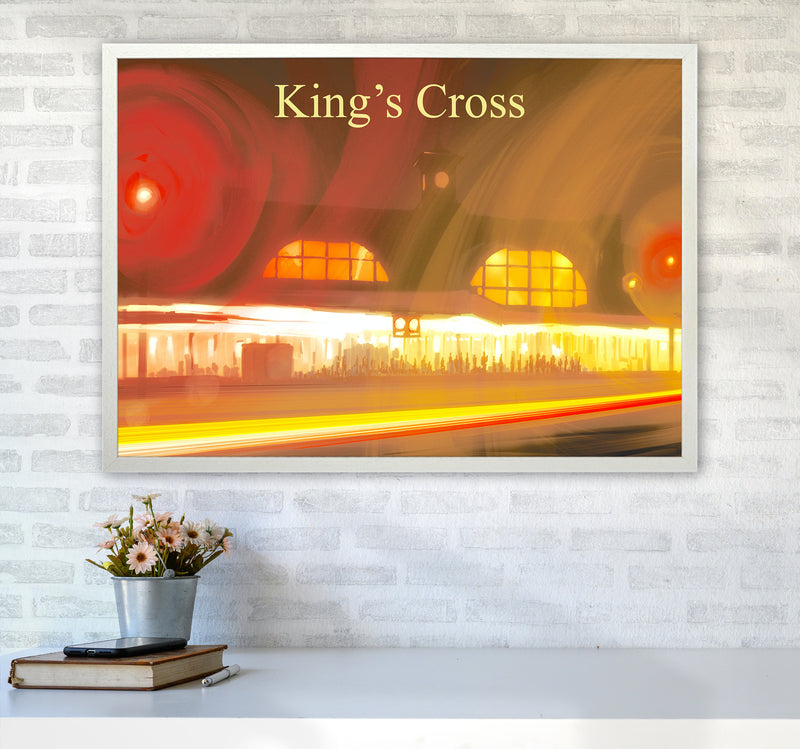 King's Cross Travel Art Print by Richard O'Neill A1 Oak Frame