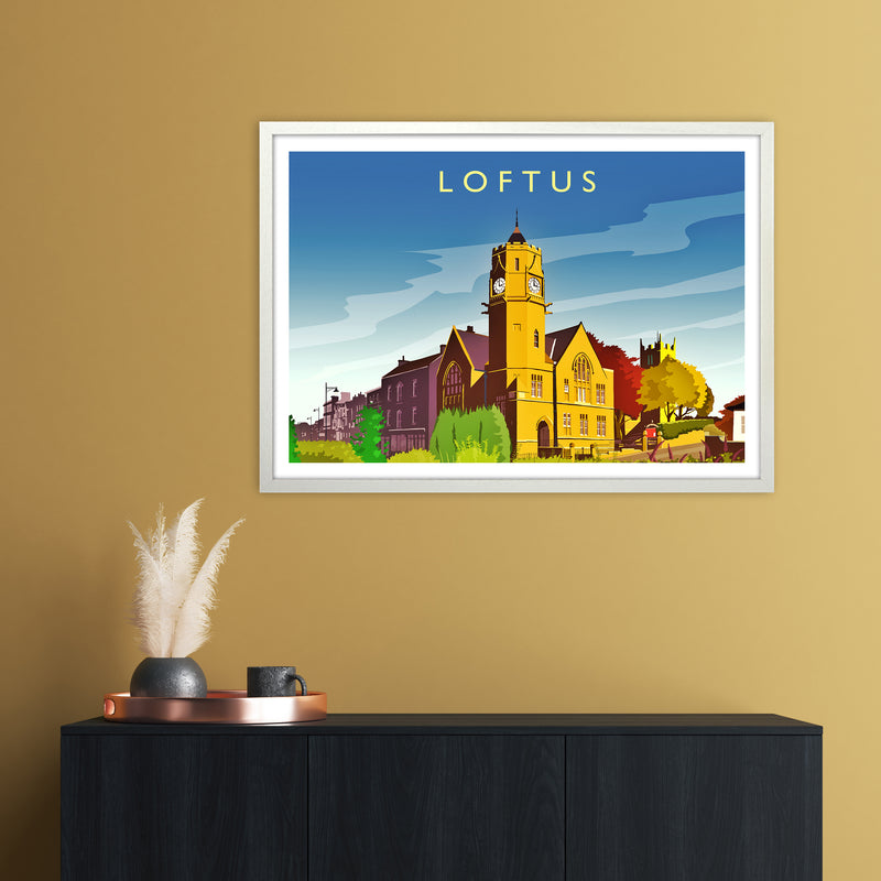 Loftus 2 Travel Art Print by Richard O'Neill A1 Oak Frame