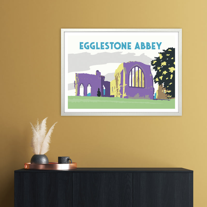 Egglestone Abbey Travel Art Print by Richard O'Neill A1 Oak Frame