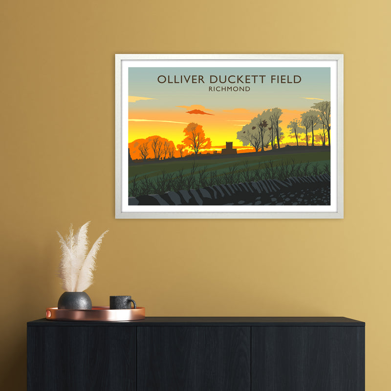 Olliver Duckett Field Travel Art Print by Richard O'Neill A1 Oak Frame