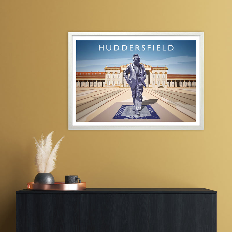 Huddersfield Travel Art Print by Richard O'Neill A1 Oak Frame