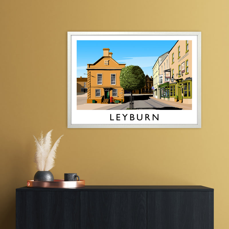 Leyburn 3 Travel Art Print by Richard O'Neill A1 Oak Frame