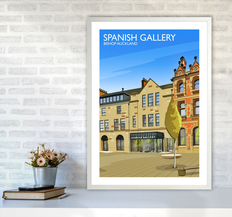 Spanish Gallery portrait Travel Art Print by Richard O'Neill A1 Oak Frame