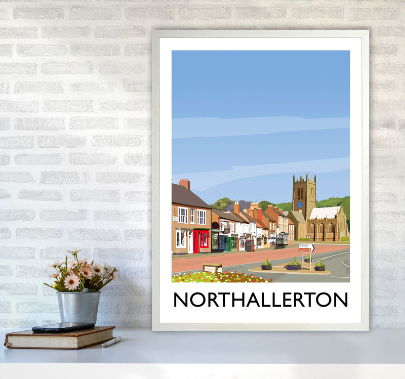 Northallerton 5 portrait Travel Art Print by Richard O'Neill A1 Oak Frame