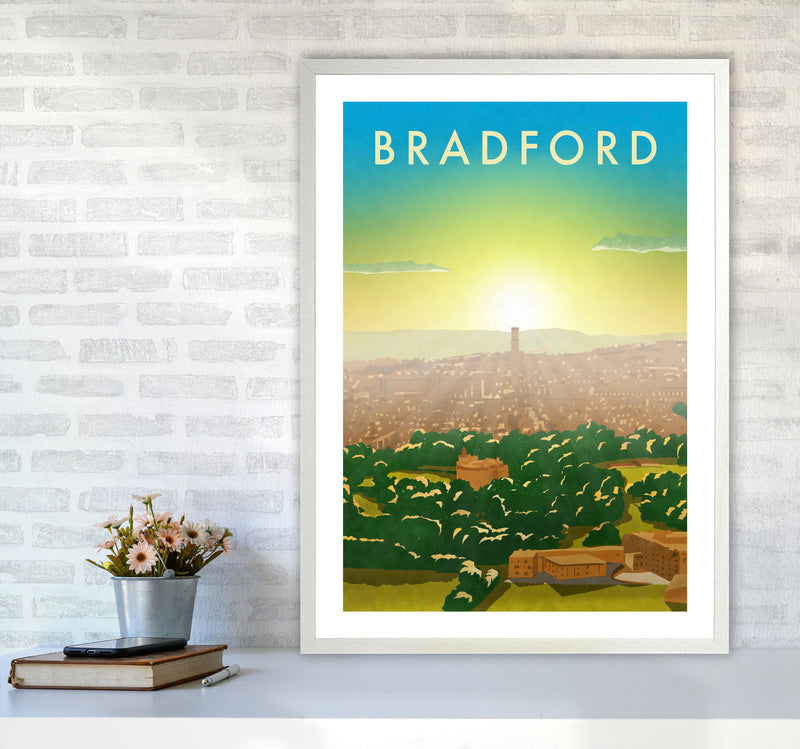 Bradford 2 portrait Travel Art Print by Richard O'Neill A1 Oak Frame