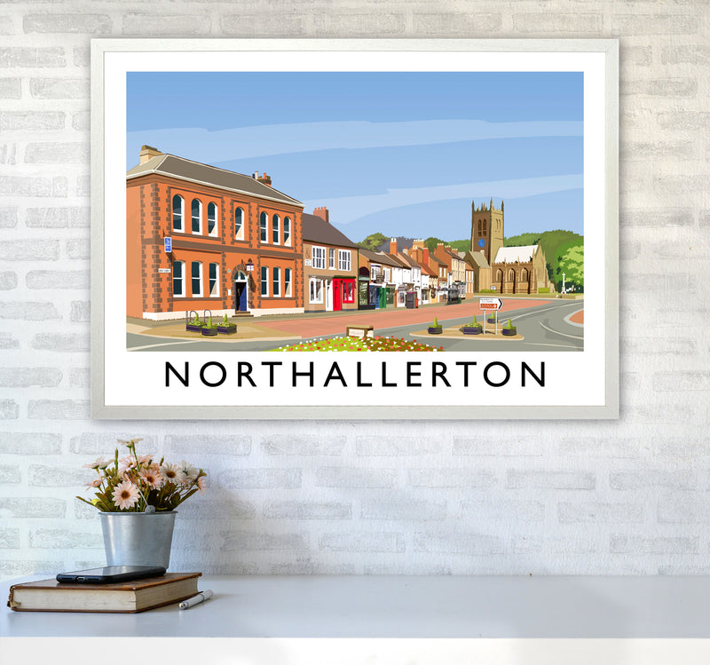 Northallerton 5 Travel Art Print by Richard O'Neill A1 Oak Frame