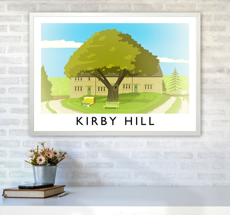 Kirby Hill Travel Art Print by Richard O'Neill A1 Oak Frame