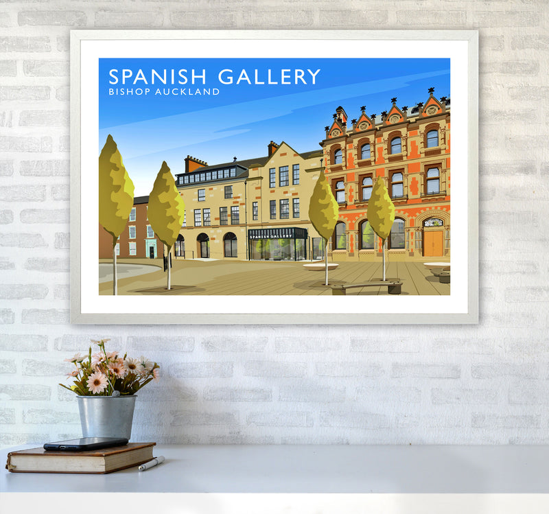 Spanish Gallery Travel Art Print by Richard O'Neill A1 Oak Frame