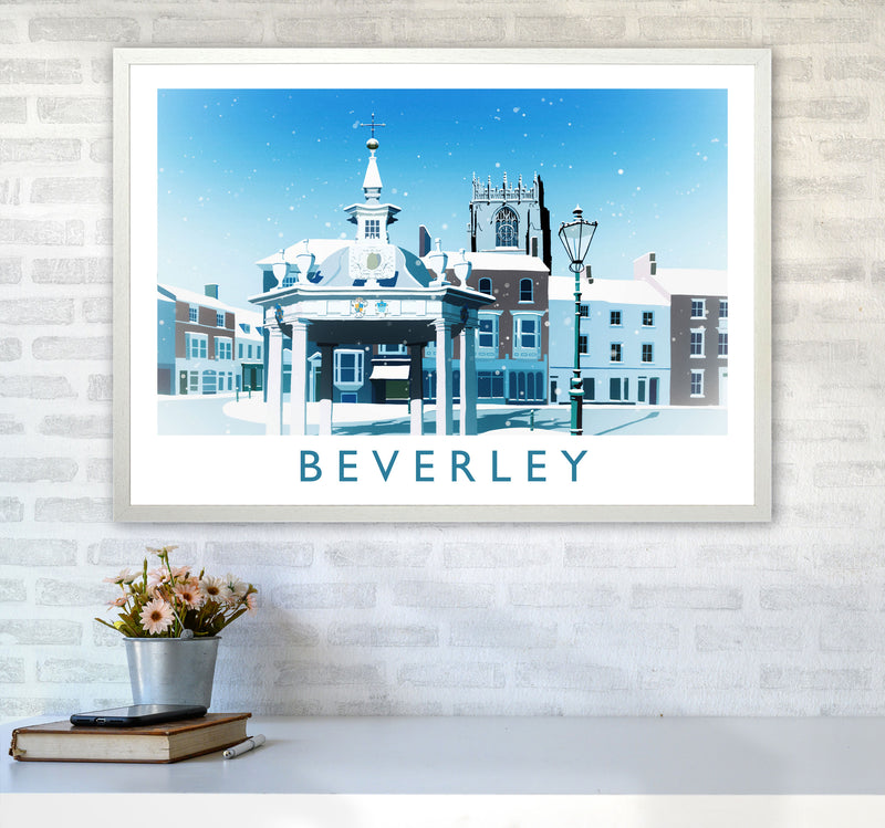 Beverley (Snow) 2 Travel Art Print by Richard O'Neill A1 Oak Frame
