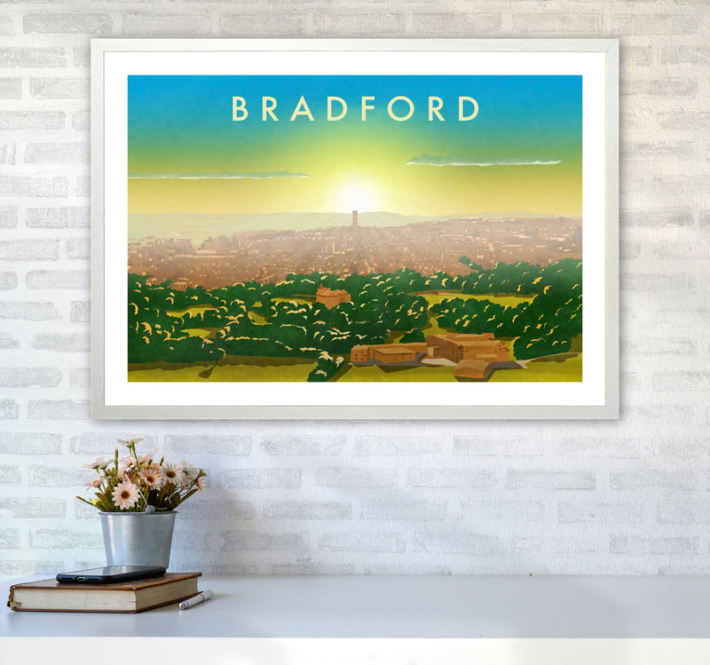 Bradford 2 Travel Art Print by Richard O'Neill A1 Oak Frame