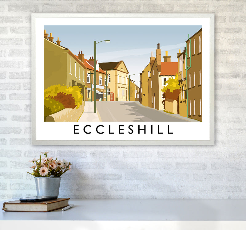 Eccleshill Travel Art Print by Richard O'Neill A1 Oak Frame