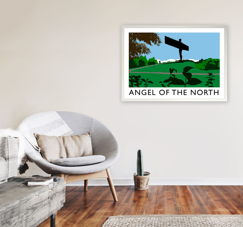 Angel of The North Landscape Framed Digital Art Print by Richard O'Neill A1 Oak Frame