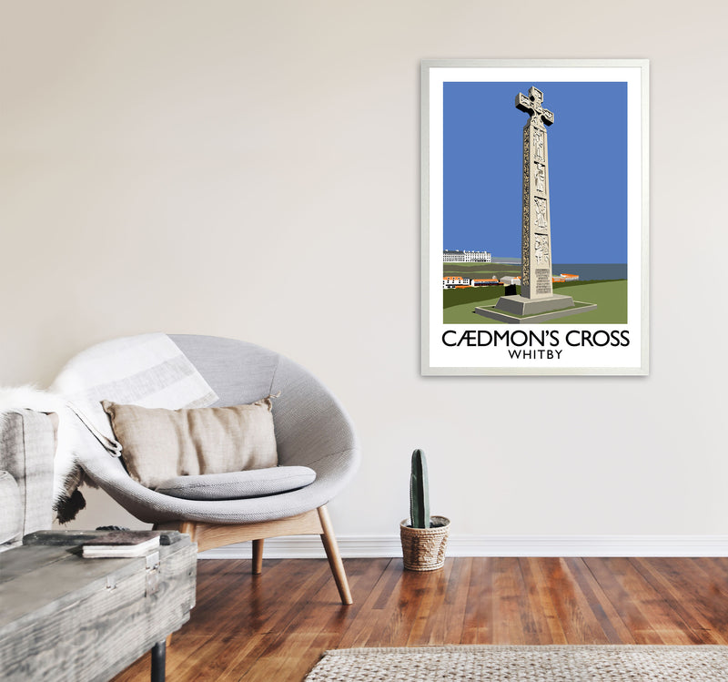 Caedmon's Cross Whitby Framed Digital Art Print by Richard O'Neill A1 Oak Frame