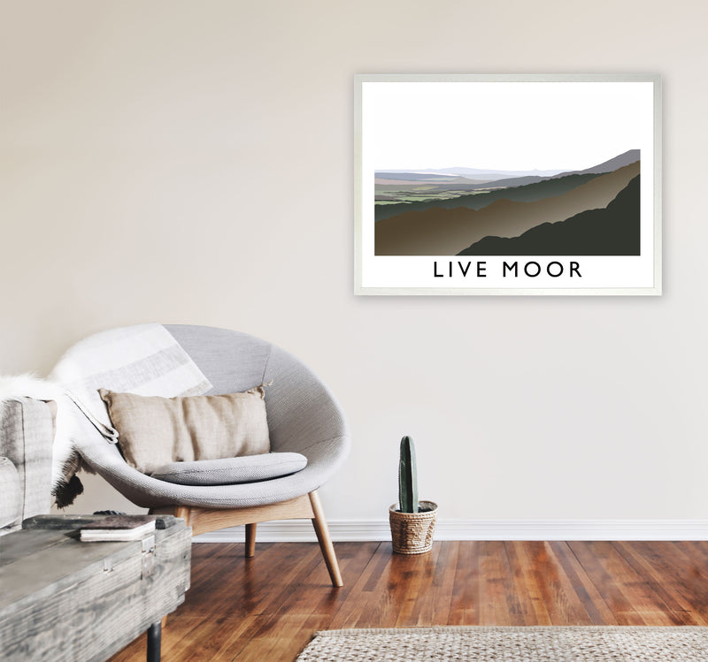 Live Moor Framed Digital Art Print by Richard O'Neill A1 Oak Frame
