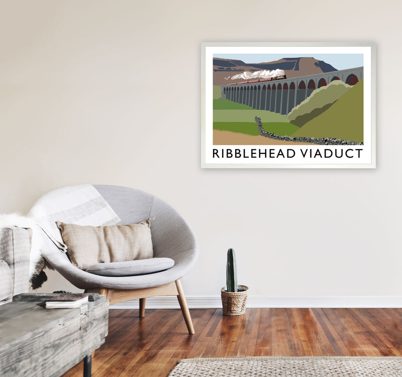 Ribblehead Viaduct Art Print by Richard O'Neill A1 Oak Frame