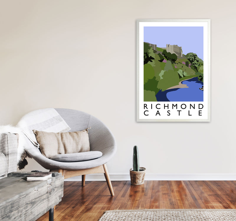 Richmond Castle Art Print by Richard O'Neill A1 Oak Frame