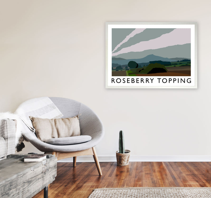 Roseberry Topping Art Print by Richard O'Neill A1 Oak Frame