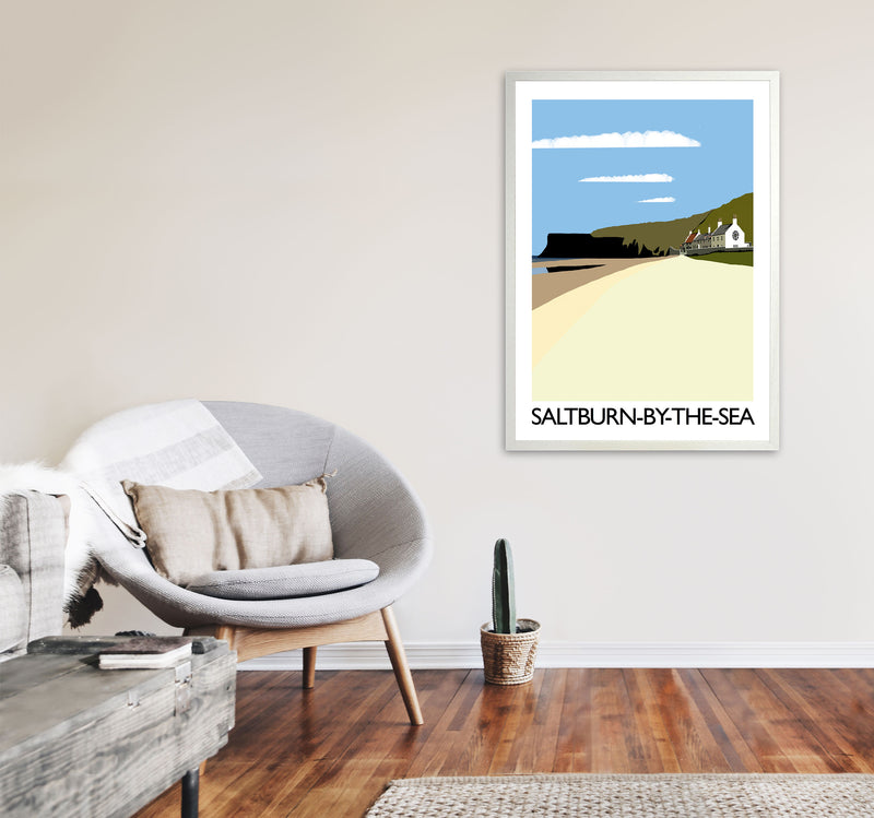 Saltburn-By-The-Sea Art Print by Richard O'Neill A1 Oak Frame