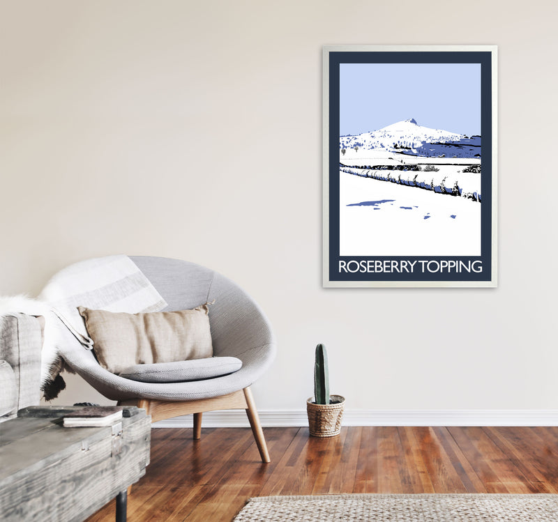 Roseberry Topping Art Print by Richard O'Neill A1 Oak Frame