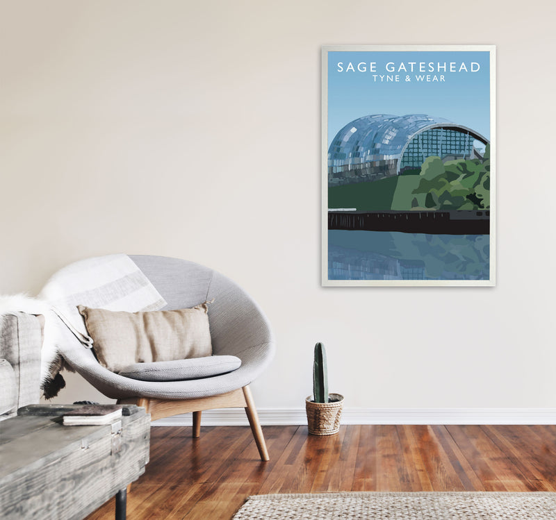 Sage Gateshead Tyne & Wear Art Print by Richard O'Neill A1 Oak Frame