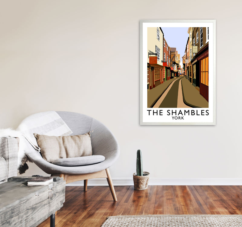 The Shambles York Framed Digital Art Print by Richard O'Neill A1 Oak Frame