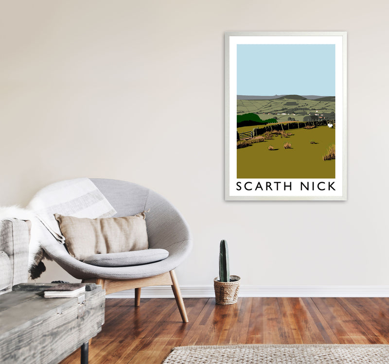 Scarth Nick Art Print by Richard O'Neill A1 Oak Frame