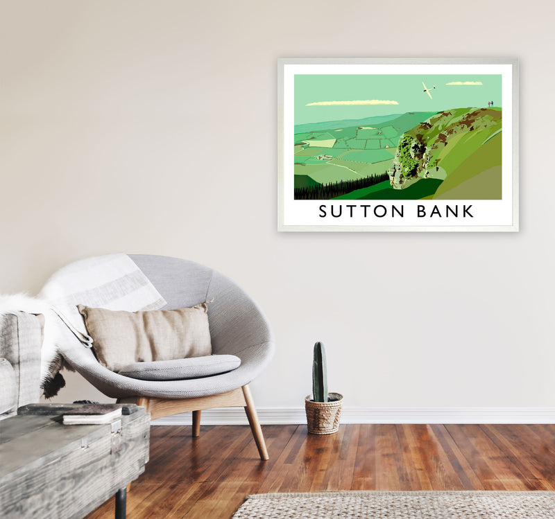Sutton Bank Art Print by Richard O'Neill A1 Oak Frame