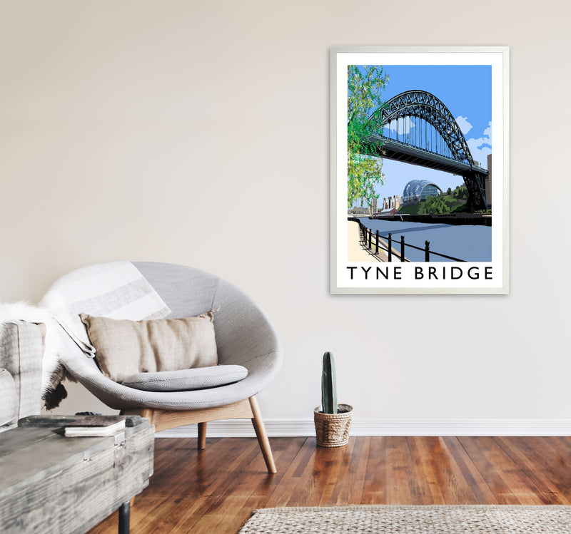 Tyne Bridge Art Print by Richard O'Neill A1 Oak Frame
