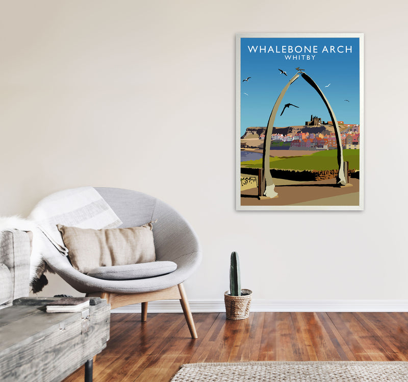 Whalebone Arch Whitby Art Print by Richard O'Neill A1 Oak Frame