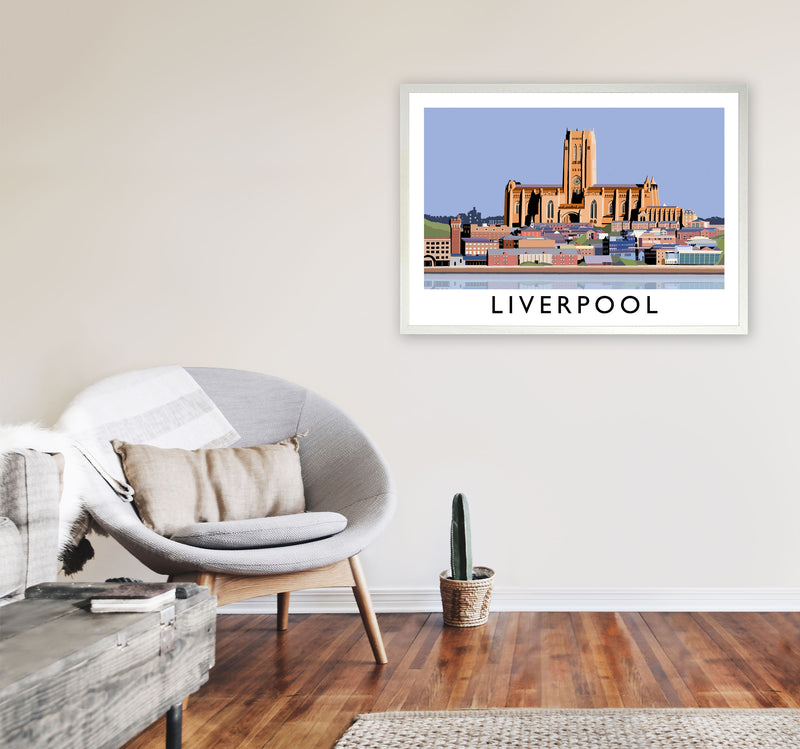 Liverpool Framed Digital Art Print by Richard O'Neill A1 Oak Frame