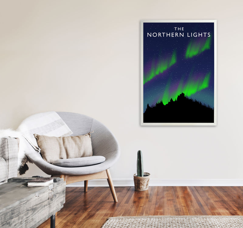 The Northen Lights by Richard O'Neill A1 Oak Frame