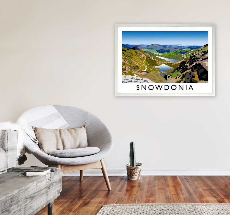 Snowdonia Framed Digital Art Print by Richard O'Neill A1 Oak Frame