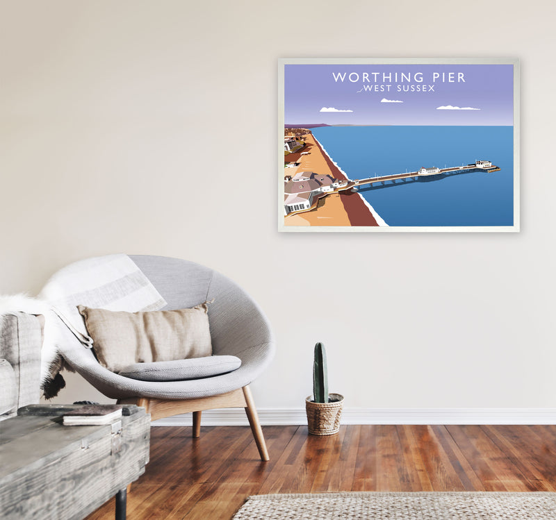 Worthing Pier by Richard O'Neill A1 Oak Frame