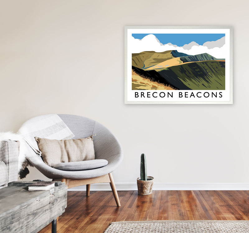 Brecon Beacons Framed Digital Art Print by Richard O'Neill A1 Oak Frame