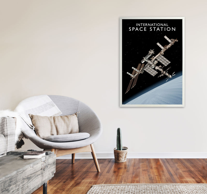 International Space Station by Richard O'Neill A1 Oak Frame
