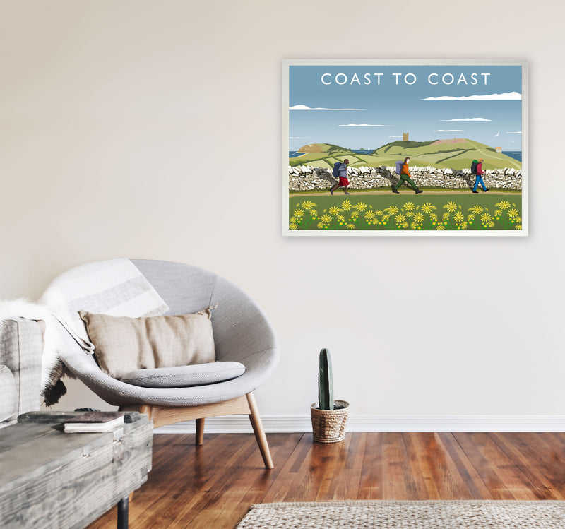 Coast To Coast Art Print by Richard O'Neill A1 Oak Frame