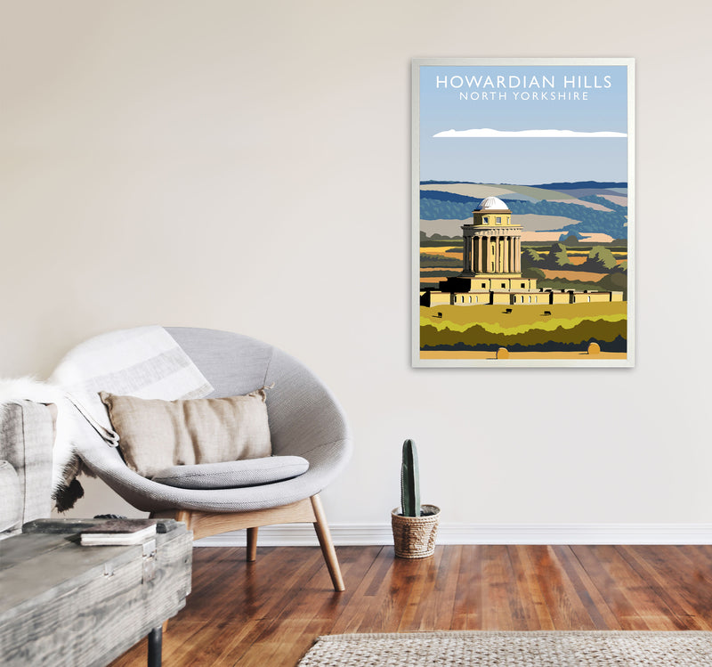 Howardian Hills (Portrait) by Richard O'Neill Yorkshire Art Print A1 Oak Frame