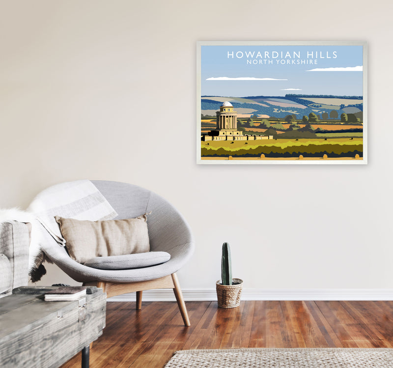 Howardian Hills (Landscape) by Richard O'Neill Yorkshire Art Print Poster A1 Oak Frame